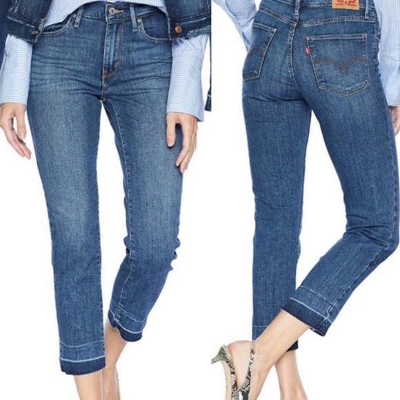 Levi's Denim - Levi's 724 High Rise Straight Jeans Released Hem
